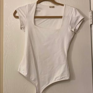 White free people body suit, worn once
